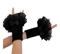 MWAHJU Lot de 3 paires manchettes élastiques à volants et dentelle florale for pull Pour Homme(Black)