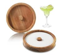 MWAHJU Lot de 4 sels à Margarita, récipient en Bois Portable for Cocktails et épices, Accessoires Bar pour FêTes Bar