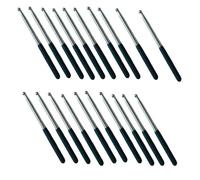 MWAHJU Professional Belly Dance Isis Wings Telescopic Rods Stainless Steel Portable Sticks for 23-100cm Length pour Danse(20pcs Black)