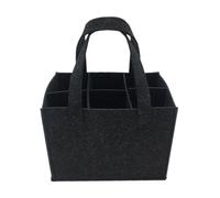 MWAHJU Sac de Rangement Portable à 6 Compartiments for vin, Porte-Bouteille Rouge en Feutre Simple, Sac fourre-Tout for Emballage Champagne pour FêTe(Black)
