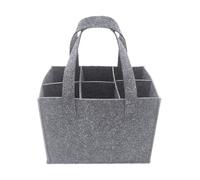 MWAHJU Sac de Rangement Portable à 6 Compartiments for vin, Porte-Bouteille Rouge en Feutre Simple, Sac fourre-Tout for Emballage Champagne pour FêTe(Gray)