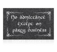 MWAZZLL Paillasson amusant No Admittance Except On Party Business Tapis antidérapant pour extérieur et intérieur pour porte d'entrée, terrasse, gris