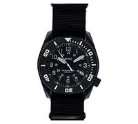 MWC Dephtmaster 1000mt 24H Automatique Acier PVD Noir Saphir Céramique Dateur Diver Militaire Tissu Homme Montre, Plongeur militaire