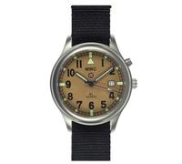 MWC G10 Swiss Quartz FULL LUME PUSH Acier Date Tissu Sable Noir Militaire Montre Homme