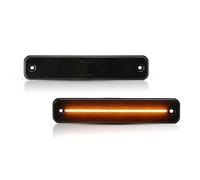 MWCMAMBG Clignotants Dynamiques Feux Réflecteur Pare-chocs Complets 3157 LED Pour Hummer H2 Fonction Frein Arrière Feux Antibrouillard Arrière Clignotants Rouges 12V(2pc amber Front)