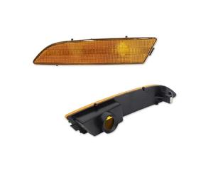 MWCMAMBG Ensemble Feu Arrière Coques Boîtier Position Latéral Pare-chocs Avant Arrière Voiture Pour Chrysler Pour Crossfire 2004-2008 Clignotant Sans Ampoule(2PC Front Yellow Len)