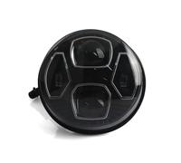 MWCMAMBG Plaque Phare Phare Avant Moto 7 Pouces À Commutation Haute/basse Pour CB400SF LED Avec Clignotant Feux Jour Pour VTR250 Pour CB1100 Pour CB750(Black Chrome)