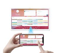 MWE 21.5 Pouces Ecran Tactile Calendar Digital, 8+128 GB, Support WiFi, Idéal pour l'affichage des Images, des données, De La Météo, De l'agenda