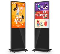 MWE 43 Pouces Ecran Publicitaire, Moniteur Interactif LCD, Lecteur Multimédia Automatique, Convient aux Centres Commerciaux, Restaurants, Entreprises, Hôtels, Présentoirs de Produits