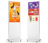 MWE 43 Pouces Ecran Publicitaire, Moniteur Interactif LCD, Lecteur Multimédia Automatique, Convient aux Centres Commerciaux, Entreprises, Restaurants, Hôtels, Présentoirs de Produits