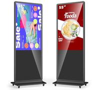 MWE 55 Pouces 4K Ecran Publicitaire, Moniteur Interactif LCD, Lecteur Multimédia Automatique, Convient aux Centres Commerciaux, Restaurants, Entreprises, Hôtels, Présentoirs de Produits