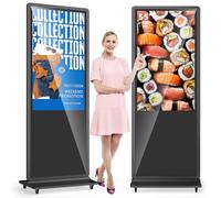 MWE 55 Pouces 4K Écran Tactile Ecran Publicitaire, Moniteur Interactif LCD, Lecteur Multimédia Automatique, Convient aux Centres Commerciaux, Restaurants, Entreprises, Hôtels, Présentoirs de Produits