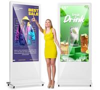 MWE 65 Pouces 4K Écran Tactile Ecran Publicitaire, Moniteur Interactif LCD, Lecteur Multimédia Automatique, Convient aux Centres Commerciaux, Entreprises, Restaurants, Hôtels, Présentoirs de Produits