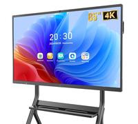 MWE 86 Pouces 4K UHD Interactif Électronique White Board, 8+64 GB, Microphone Intégrée, Caméra Ultra Haute Définition, Convient pour Le Bureau, L'éducation, La Maison