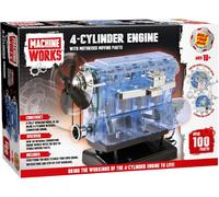 Mwh04Arr Kit De Construction De Moteur De Voiture À Essence 4 Cylindres Avec Sons Et Éclairage Réels, Plus De 100 Pièces, 10 Ans Et Plus