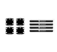 MWJTWO Protège-Poignée de Porte Voiture pour Peugeot Rifter 4x4 Concept 2018-2023,Kit Protège-Poignées Auto Prévention Rayures et Chocs pour Véhicules Résistant Facile à Installer,Black