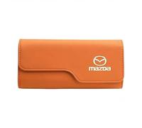 MWJTWO Support Lunettes pour Mazda Kai,Porte Lunettes Voiture Multifunctional Organisateur Voiture Auto Pare-Soleil Accessoires,pour Lunettesde Carte Ticket,Orange