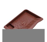 Mwkbbn Bol de piscine paysager, texture galets, 24,2 x 16,5 x 2,8 cm, plateau de bain texturé, plateau de bain texturé, compartiment d'angle, pour tortue, aquarium, dragon, escalade, maison, serpent