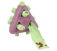 Mwkbbn Jouet interactif pour cacher la nourriture pour animaux de compagnie, jouet à mâcher en forme de pyramide, résistant aux morsures, distributeur de friandises, 13,4 x 12 x 12 cm, pour animaux de