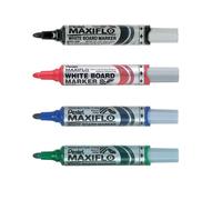 [MWL5M/4-ASS] Pentel Etui de 4 marqueurs effaçables à sec tableaux blancs Poi...