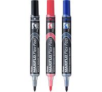 Mwl5sbf Maxiflo Flex-Feel Lot De 3 Marqueurs Pour Tableau Blanc À Pointe Flexible (Noir,Rouge,Bleu)