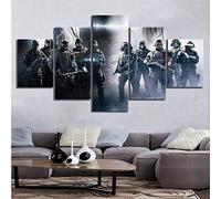 MWMMWLH Impressions sur Toile 5 Pièces Rainbow Six Siege Game Affiche Peinture Salon Modulaire Décor À La Maison Illustration (No Frame) Taille B