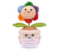Mwmoeen Pocket Hug Fleur porte-bonheur, laine à tricoter créative, fleur positive, cadeau d'anniversaire positif, meilleur petit cadeau pour petite amie, épouse, maman