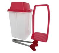 Mwnxia Chilero Boîte de conservation pour cornichons avec passoire et pince Rouge