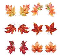 MWOOT 12 Pieces Porte Moustiquaire Magnétique Saver Feuille D'érable, Screen Door Magnets Protector pour Pets, Mosquito Net Deux Faces Décorative et Repair, Magnétique Tips pour Grands-mère