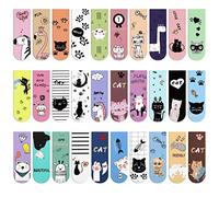MWOOT 30 Pièces Animaux Mélangés Signet Magnétiques Marqueurs de Page, Marque-Pages Magnétiques, Aimant Clips Signet pour Élèves de Lecture(2x6cm, 30 Motifs)