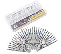 MWOOT 30 Pièces Forets à Ongles électriques Bits Set,3/32 Pouces Foret à Diamant Bits Rotatif en Tungstène Lime à Polir Têtes de Meulage Outils pour Salon de Manucure Manucure Pédicure