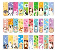 MWOOT 30 Pièces Signets Marque-pages Magnétiques Adorables Chien,Dog Magnet Bookmarks, Marqueurs de Pages Aimantés, Clips de Livre Créatifs pour les Fournitures de Lecture (30 Styles, 2x6 CM)