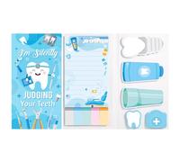 MWOOT 440 Feuilles Notes Autocollantes Dentiste, Drôles Blocs Notes Adhésives à Thème des Dents, Sticky Memo Pads Fournitures de Hôpital Bureau École Cadeau pour Dentiste
