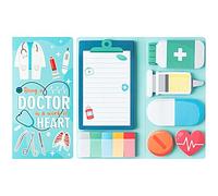 MWOOT 440 Feuilles Notes Autocollantes Infirmière, Drôles Blocs Notes Adhésives à Thème Médical, Sticky Memo Pads Fournitures de Hôpital Bureau École Cadeau pour Infirmière