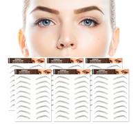 MWOOT 6 Feuilles Autocollants de Sourcils 4D Patch,4D Eyebrow Tattoos Stickers Autocollant Bionique pour Sourcils,Faux Sourcils Pochoirs Tatouage Imperméable pour Femmes(Brun-12)