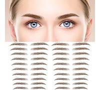 MWOOT 6 Feuilles Autocollants de Sourcils 4D Patch,Eyebrow Tattoos Stickers Autocollant Bionique pour Sourcils,Faux Sourcils Pochoirs Tatouage Imperméable pour Femmes (Brun-02)