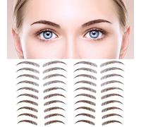 MWOOT Autocollants de Sourcils 4D Patch,6 Feuilles Eyebrow Tattoos Stickers Autocollant Bionique pour Sourcils,Faux Sourcils Pochoirs Tatouage Imperméable pour Femmes(Brun,09)