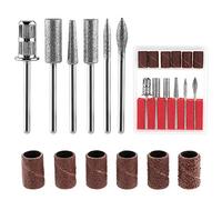 MWOOT Forets à Ongles électriques Bits Set avec Bandes de Ponçage,Foret à diamant Bits à ongles Embouts de Ponceuse à Ongles Polissage Grinder Manucure Pédicure Outil