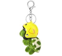 MWOOT Mignon Porte-clés Peluche Douce Tortue Pendentif Personnalisé pour Voiture, Sac à Dos, Sac à Main - Charmes Cadeau pour Femmes et Filles, Vert et Jaune