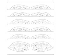 MWOOT Tatouages Yeux, 6 Paires(12 Pièces) Autocollants à Paillettes Yeux pour Femmes,Argent