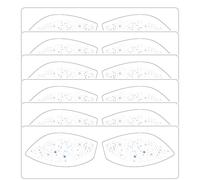 MWOOT Tatouages Yeux, 6 Paires(12 Pièces) Autocollants à Paillettes Yeux pour Femmes,Multicolore