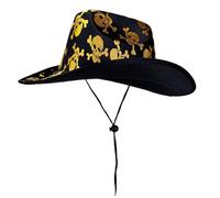 Mwqpgyh Chapeau de Cowboy Occidental à Large Bord avec lanière | Accessoire de déguisement pour réunions de Famille, Cosplay, fête, Anniversaire, Festival, théâtre, Spectacle, Spectacle de scène