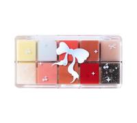 Mwqpgyh de brillant à lèvres, palette de teinture pour les lèvres,Palette de teintures pour lèvres longue durée en gelée de 10 couleurs | Brillants à lèvres lisses multicolores, ensemble de rouges à