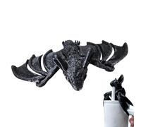 Mwqpgyh Décorations de paille d'Halloween en forme de chauve-souris - Décorations de collecteur de gobelets pour voyage, automne, vacances, Thanksgiving, Noël, fête à la maison, intérieur et extérieur