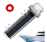 Mwqpgyh Feu de navigation, éclairage LED | Balise lumineuse à énergie solaire | Lampe de détection de contrôle de lumière intelligente étanche pour la navigation de yacht
