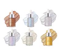 Mwqpgyh Huile pailletée pour le corps, huile scintillante pour le corps | 30 ml de paillettes pour le corps | Surligneur liquide pour le corps, huile de maquillage longue durée, 6 couleurs brillantes,