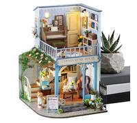 Mwqpgyh Kit de Construction de Maison Miniature | Mini Maison de en Bois | Kit de Bricolage en Bois pour Adolescents, Adultes, Famille