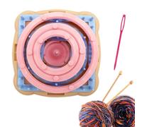 Mwqpgyh Kit de métier à tricoter - Round Knitting Loom - Kit Flower Loom - Machine à tricoter colorée - Métier à de plafond - Cadre à pour losanges - Rond - Carré