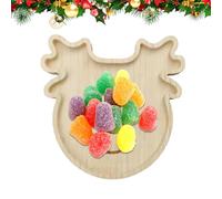 Mwqpgyh Plateau de service de Noël - Plateau de présentation en bois de renne de Noël | Centre de table, assiette de présentation de nourriture pour viande, cracker, , vacances, apéritifs, fruits