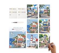 Mwqpgyh Set de peinture aquarelle - 12 couleurs, carnet avec pinceau | Fournitures Créatives Aquarelle,Maison, bureau, école, poterie, voyage, activités en extérieur